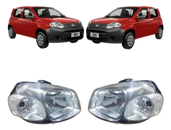 Par Farol Uno 2011 A 2014 Fiorino 2014 A 2020 Cromado Ambos Lados