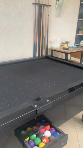 Mesa de Sinuca - Preta Laqueada 