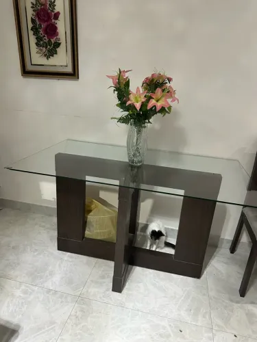 Mesa de vidro 4 cadeiras