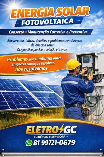 Energia solar ( serviço e manutenção)