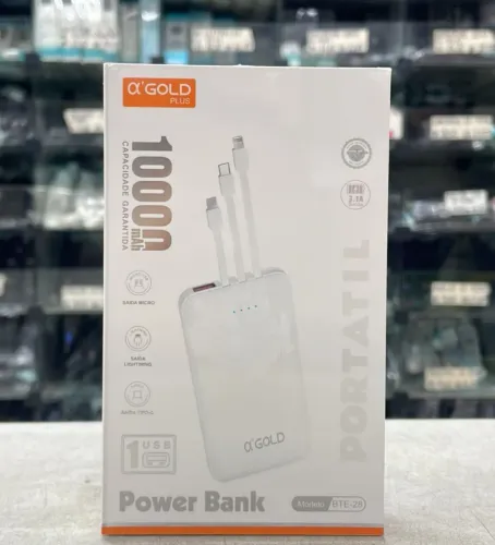 Power Bank A'Gold BTE-28 10.000mAh Carregador Portátil