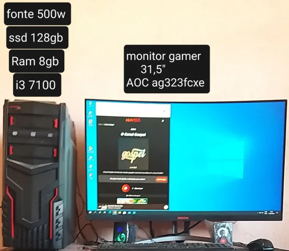 Computador completo Intel i3 7100 + 8gb ram + monitor gamer 31'5