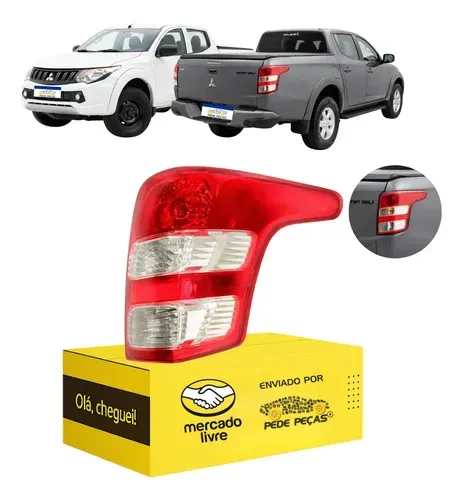 Lanterna L200 Triton Gls Gl 2017 18 19 20 21 22 23 A 2025 Ld Direito/passageiro Vermelho