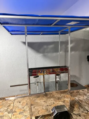 Carrinho de pipoca 3 divisões 