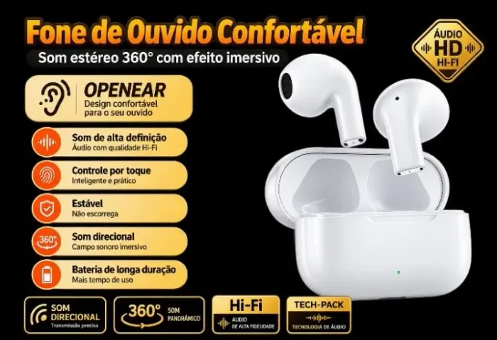 Fone de ouvido bluetooh NOVO
