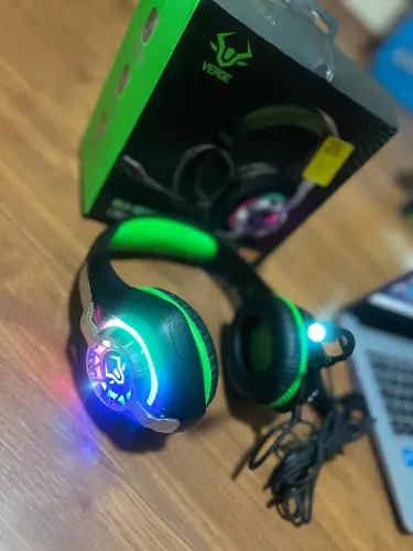 Headset Gamer EJ-903 RGB com Microfone - Som Potente 50 mm