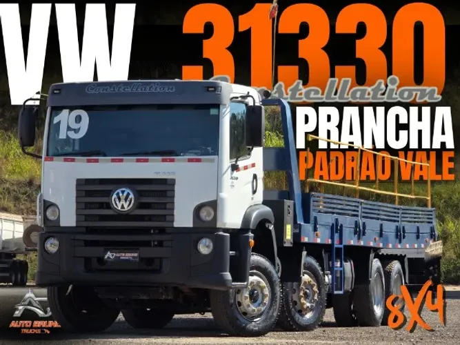 VW Constellation 31.330 8x4 2019 Prancha Padrão Vale 72mkm