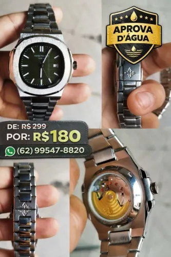 Relógio Nautilus Fundo Transparente 