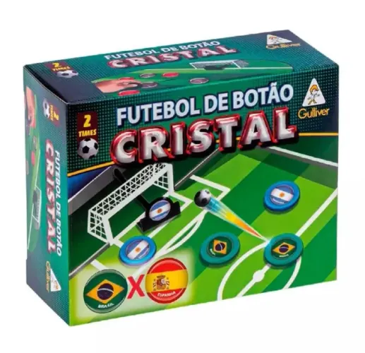 Jogo de Futebol de Botão - Cristal - Brasil x Espanha - Gulliver