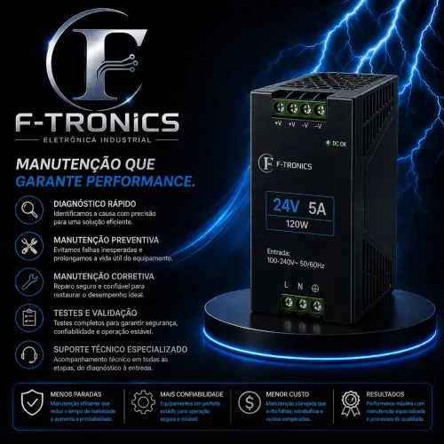 Manutenção de Fontes Chaveadas - F-Tronics Eletrônica Industrial