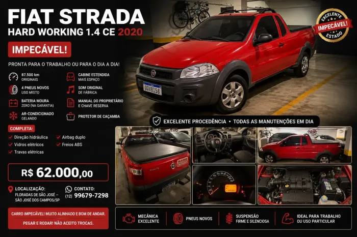 Fiat Strada Working Hard 1.4 Fire Flex 8V CE 2020