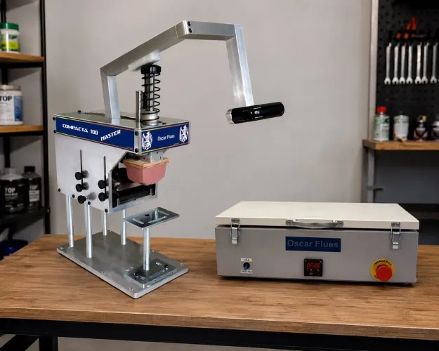 Máquina Tampográfica Profissional Compacta Master 100 + Reveladora de Clichê