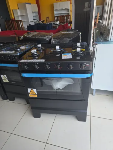 Fogão 5 bocas eletrico Esmaltec mesa de vidro valor 1.450 reais