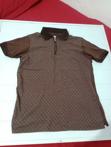 Camisa estilo Polo masculino marrom tamanho M