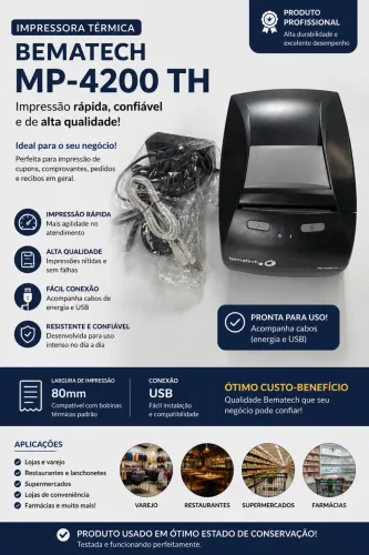 Impressora térmica bematech MP-4200 TH