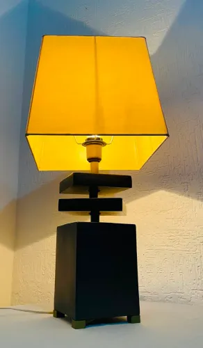 Abajur Vintage Geométrico Três Planos - Cerâmica Tupy Anos 70/80
