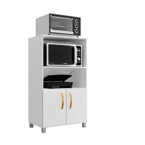 Balcão P/ Forno e Micro-ondas Branco Novo na Promoção