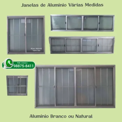 Janela de Alumínio Melhor Perfil apartir de: 90,00 avista
