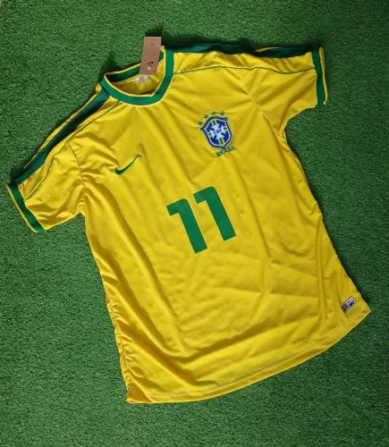 Camisa Ronaldinho Personalizada Retrô Seleção Brasileira 