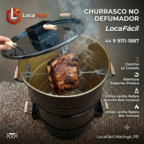 Aluguel Locação Churrasqueira Defumadora Costela 200Lt