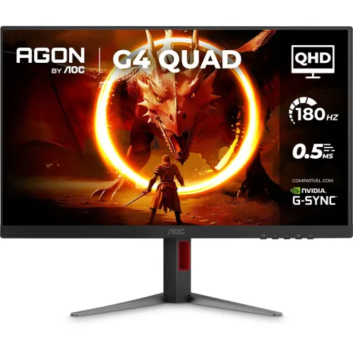 Monitor Gamer AOC AGON QUAD 27" QHD 180Hz 0.5ms IPS HDR10 Base Ajustável Q27G4F