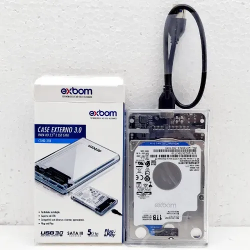 HD Externo | 1TB | USB 3.0 | WD10SPZX | Saúde 100%