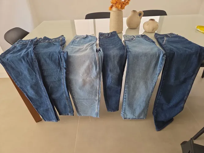 Lote com 6 calças jeans femininas - tamanhos 36