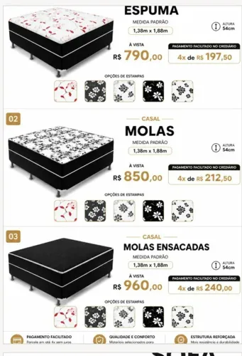 CAMA CASAL UNIBOX NO CARNÊ