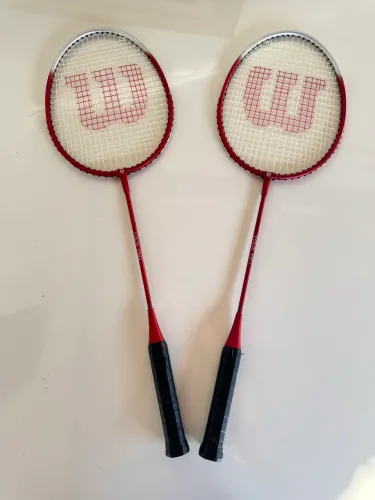 Par Raquete Badminton Wilson Tour Pro Importada 