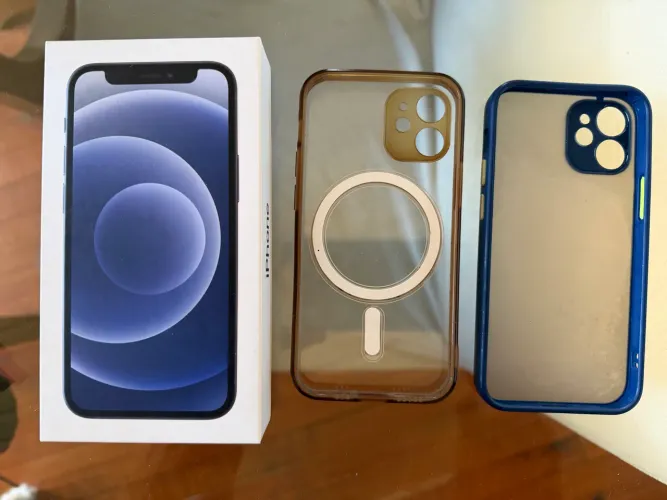 iPhone 12 mini azul 128gb com acessórios