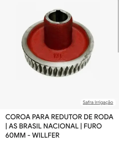 Coroa para redutor de roda furo 60mm