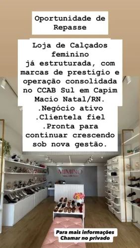 Repasse de loja feminina ou arrendamento 