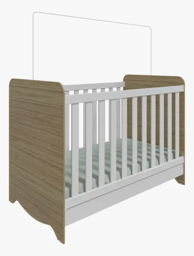 Vendo berço americano 3 em 1 branco e carvalho. 