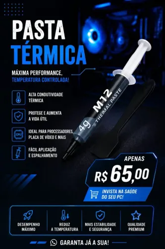 Pasta termica Pc gamer 4g 12w/mk