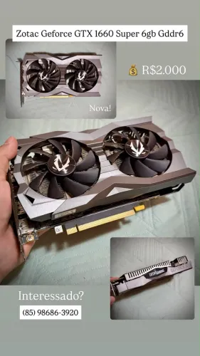 Placa de Video Zotac Geforce GTX 1660 Super 6GB GDDR 6