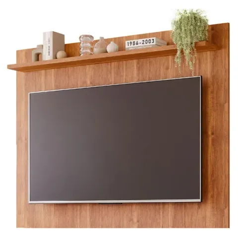 Painel Home P/ Tv Até 55 Polegadas Volpi C/ Prateleira 154cm Cinamomo