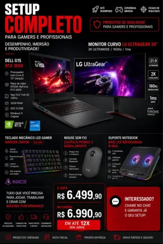 Notebook Gamer Dell G15