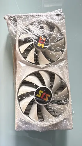 placa de vídeo com cooler branco duplo marca SJS Nvidia GeForce RTX 2060 branca