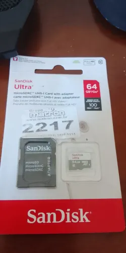 CARTAO SD SANDISK - 64 GB ORIGINAL