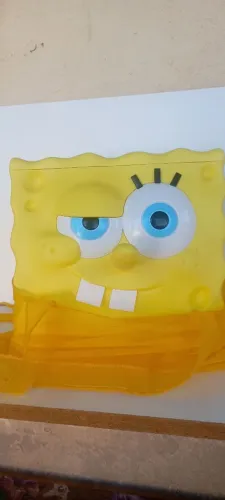 Mochila Bob esponja 3d infantil, lancheira rígida 