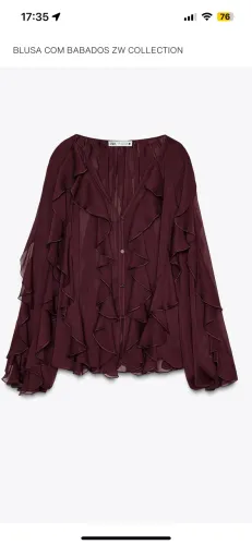 Blusa Zara nova com etiqueta tamanho G 