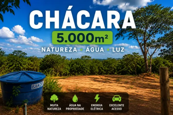 Chácara 5.000m² em Montes Claros com Água e Luz - Aceita Veículo