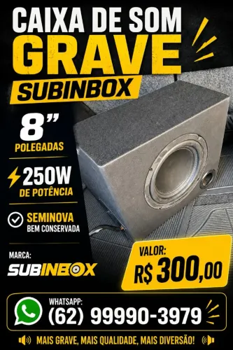 Caxa de Som Grave SUNBINBOX
