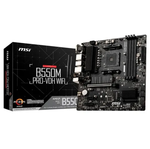 placa-mãe MSI B550M Pro-VDH WiFi com socket AMD AM4