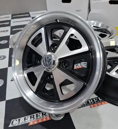 Rodas 15 para fusca/brasilia modelo porsche <br>