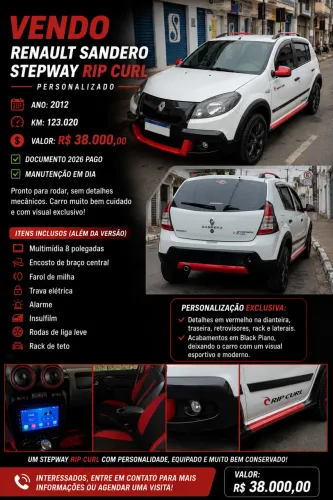 Renault Sandero Stepway Hi-f. R. Curl 1.6 16V 5P 2012