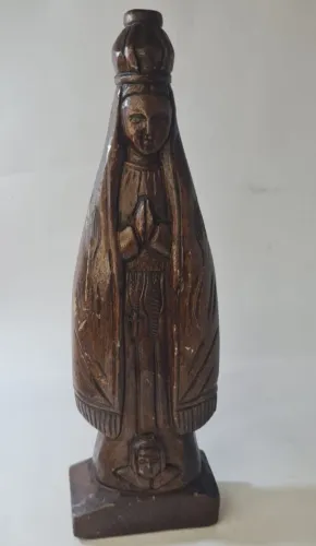 Escultura de Arte Sacra Popular em Madeira Nobre - "Nossa Senhora da Conceição Aparecida"