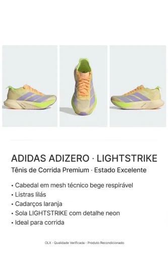 Tênis de Corrida Adizero Drive RC Adidas Amarelo