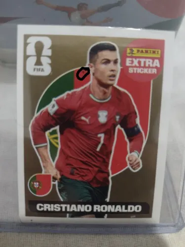 Figurinha original Panini extra sticker Dourado CR7 mais informações abaixo