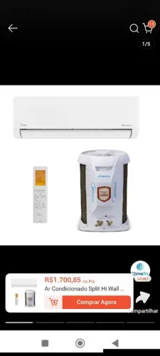 Ar condicionado Midea 900 btu